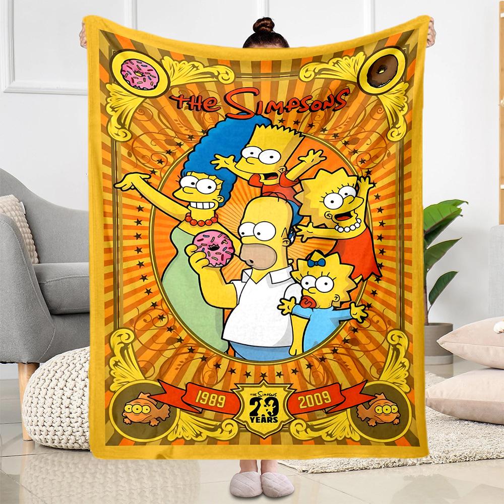 Simpsons Family Adventure Blankets are suitable for living rooms,making them an ideal choice for outdoor travel and gifts.