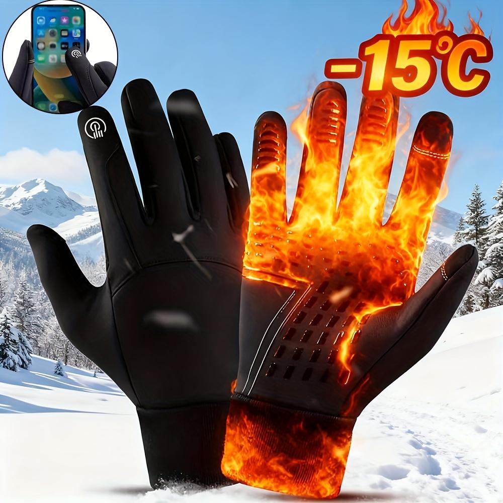 Winter Outdoor Sports Gloves, Touchscreen Compatible, Fleece-Lined Warm, Suitable for Fishing, Running, Outdoor Activities