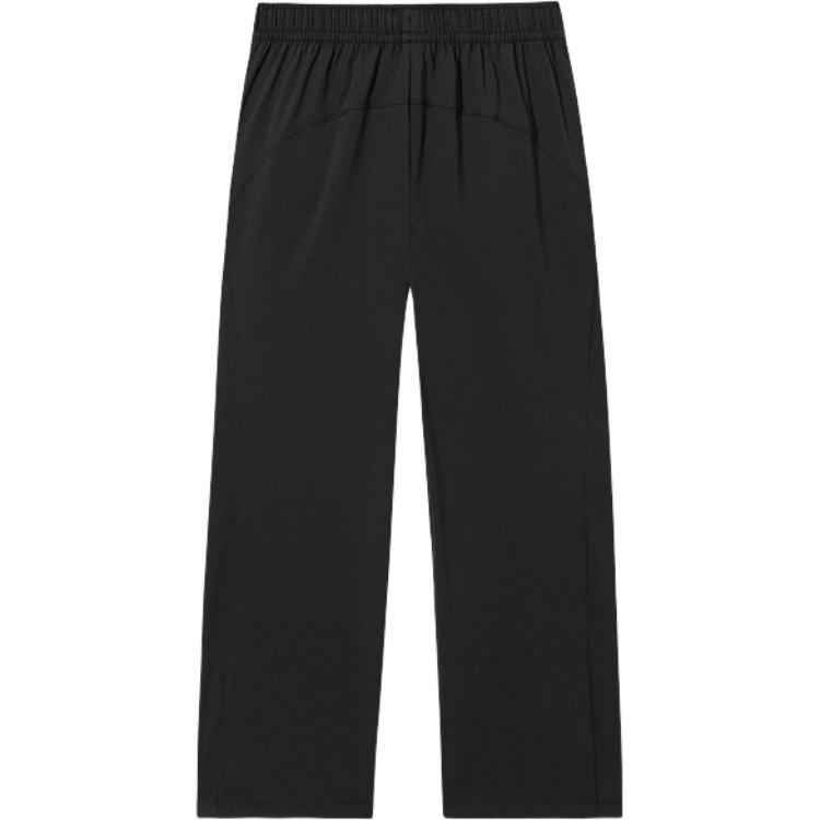 Anta Sports Lifestyle Series Solid Color Mid-Rise Breathable Versatile Casual Pants Women bottoms Black 162517522U-3