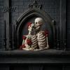 Premium Quality Home Accents Dark Romantic Ornaments Gothic Couple Resin Skull Model Unique Halloween Decoration High-end Texture Decorations & Prop
