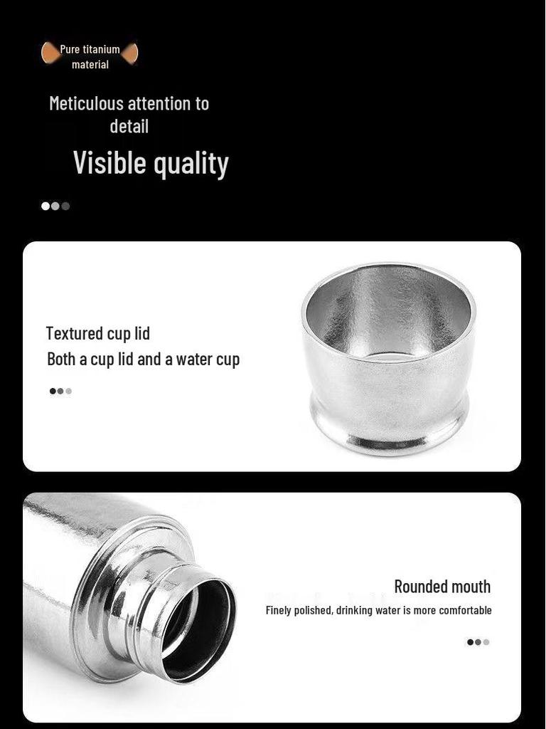 Pure Titanium Insulated Water Cup with Tea Separator – Elegant Business Gift Set