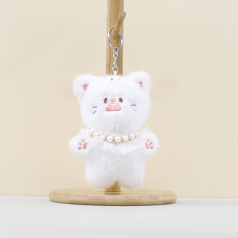 Angry Cat Plush Toy Soft Filled Doll Backpack Pendant Cute Keychain Holiday Gift