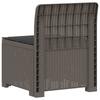 1 Seater Garden Sofa with Cushions Rattan Look PP Light Gray