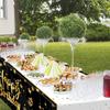 Ruisita 2 Pack Black Gold Table Cloth Cover Happy Birthday Tablecloth Party Tablecloths Rectangular Table Cloth Cover for Indoor or Outdoor Parties