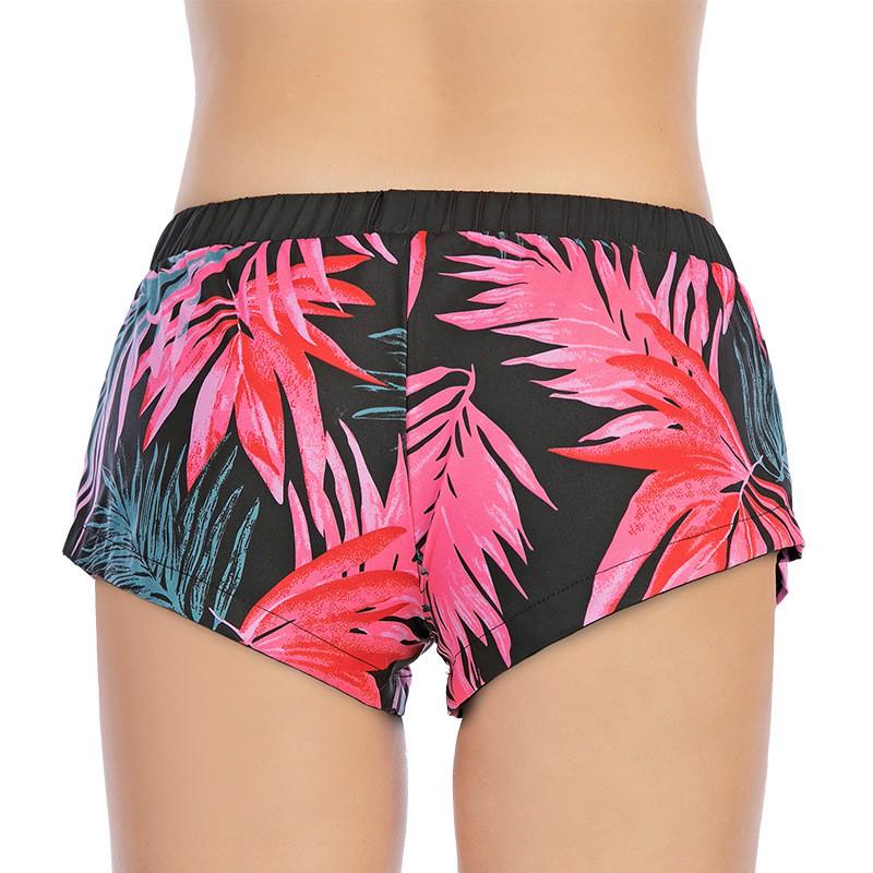Damen bedruckte schnelltrocknende Boardshorts Badebekleidung Strandurlaub Pool Schwimmen Wassersport