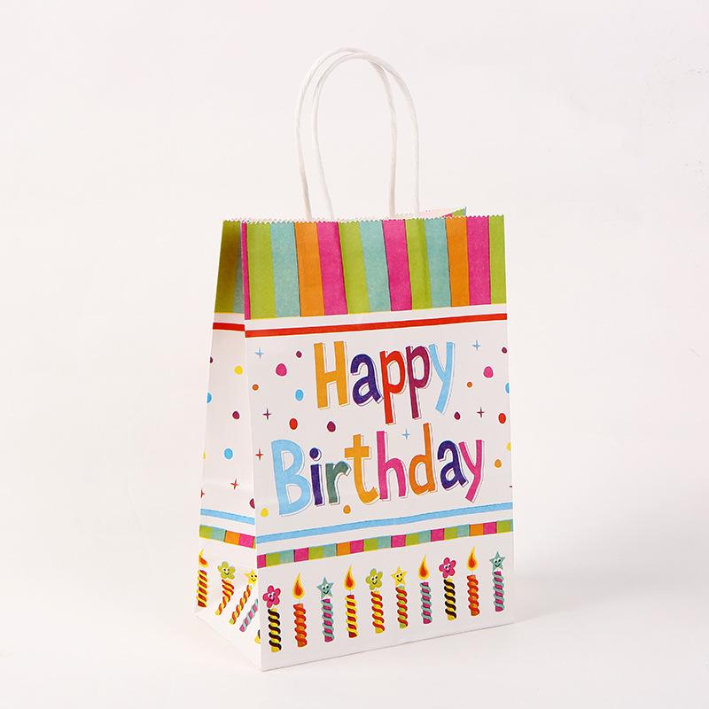 Kraft Paper Birthday Party Tote Bag - Clothing & Gift Packaging with Printed Logo