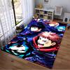 Anime Style Carpet with Vibrant Characters in Dynamic Action Scene Suitable for use as an anti-slip for living room bedroom sofas