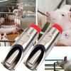 1pc Stainless Steel Automatic Nipple Water Dispenser Set for Farm Animals Corrosion-Resistant Drinking System with Red Valve Handle for Cows & Pigs