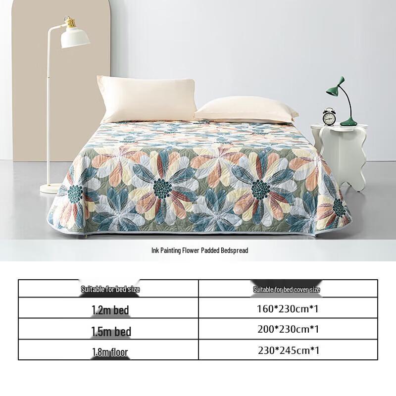 Mercury Home Textiles Pure Cotton Printed Quilted Bed Cover