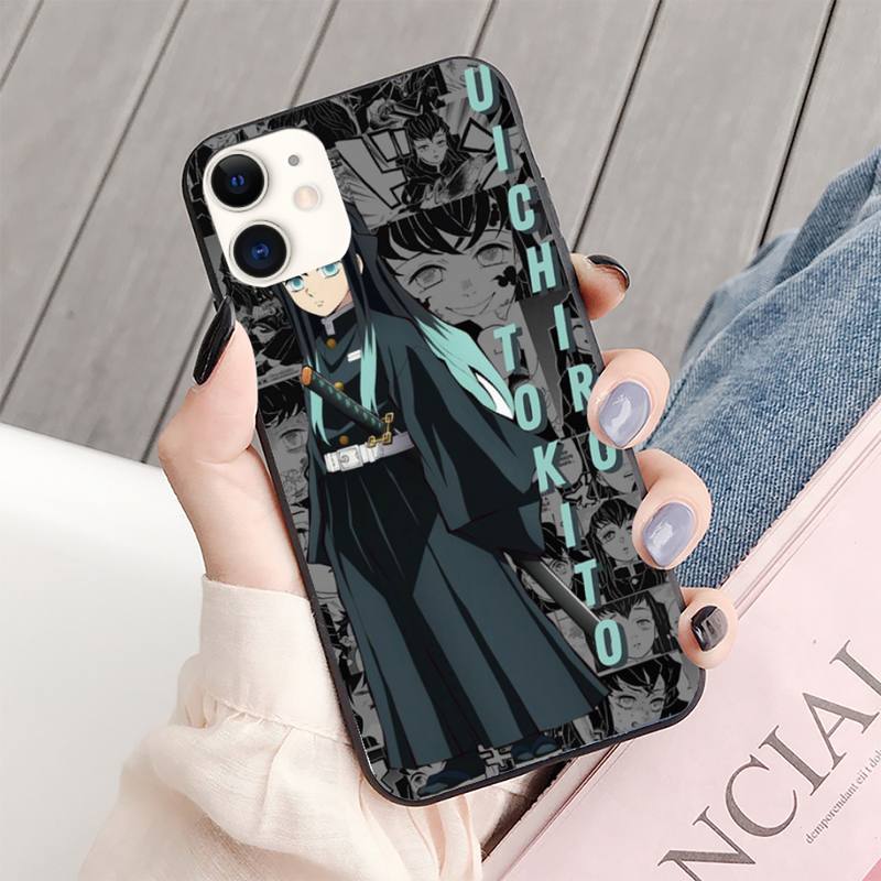 Muichiro Tokito Kimetsu No Yaiba Phone Case for Iphone 13 11 12 13 Mini Pro XS MAX 8 7 6 6S Plus X 5S SE 2020 XR Cover