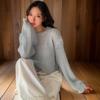New Arrivals Open Run Round Knit Long Sleeve Crop Top 727 Rf002