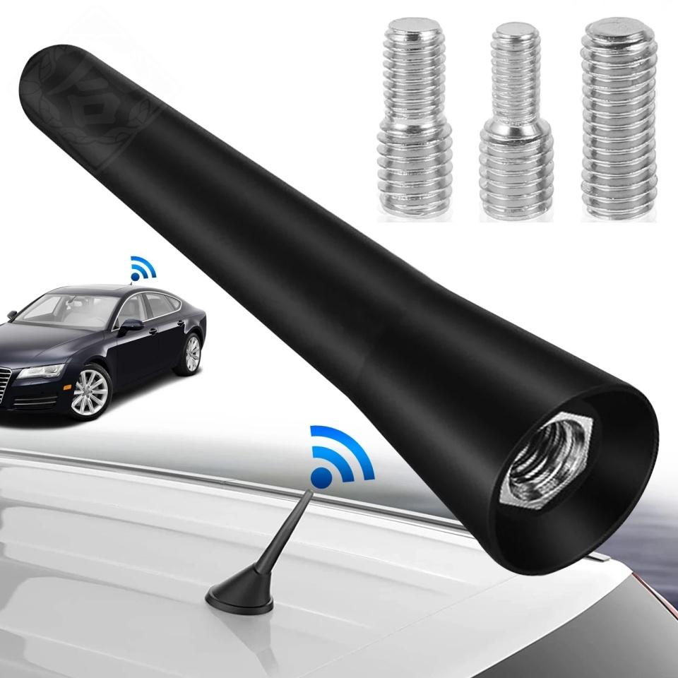 Silný držák rádia na střechu FM AM DAB Černá 6,5 cm délka Auto Univerzální se šrouby Autoanténa Mini Krátké Příslušenství k vozidlu