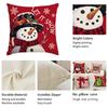 1 \ 4pcs Christmas Pillow Cover Snowman, Elderly, Printed Pattern Cushion Cover, Suitable for Room Living Room, (No Pillow Core)