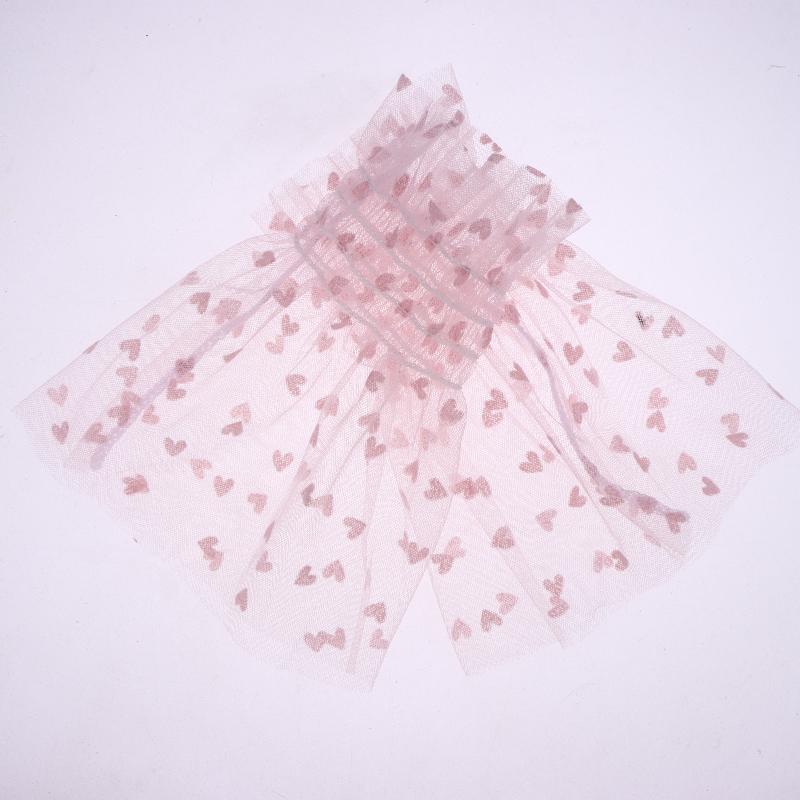 1 Pair Props Nail Tips Display Sleeve Fashion Accessory Nail Art Heart Tulle Photo Glove Fake Pleated Cuff Manicure Photography