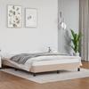 346903 vidaXL Bed Frame Cappuccino 140x190 Cm Faux Leather