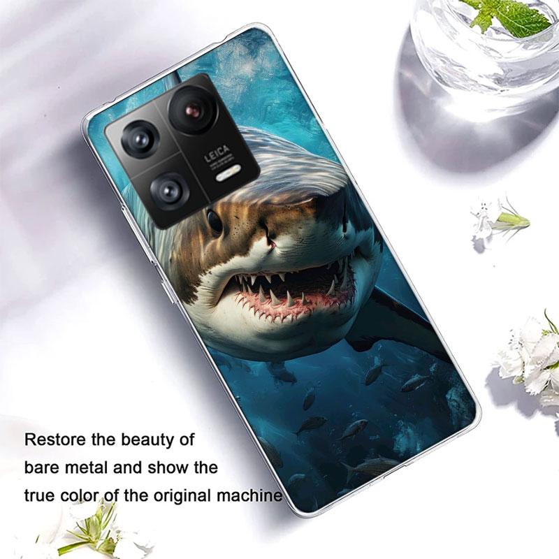 The Mouth of the Deep Sea Evil Shark Phone Case For Xiaomi Poco F7 Ultra X7 X6 M8 M7 M6 M4 M3 Pro X4 Mi 15 15T 14 14T 12T 12S 10