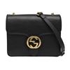 [Pre-Owned] Double G Chain Shoulder Strap Pebbled Leather Messenger Bag Accordion Crossbody Bag - Good #1NBD9C7
