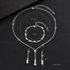 Simple Bridal Jewelry Set, Decoration, Light Luxury Zircon Necklace, Earrings, Bracelet Set, Multi-Color Selection