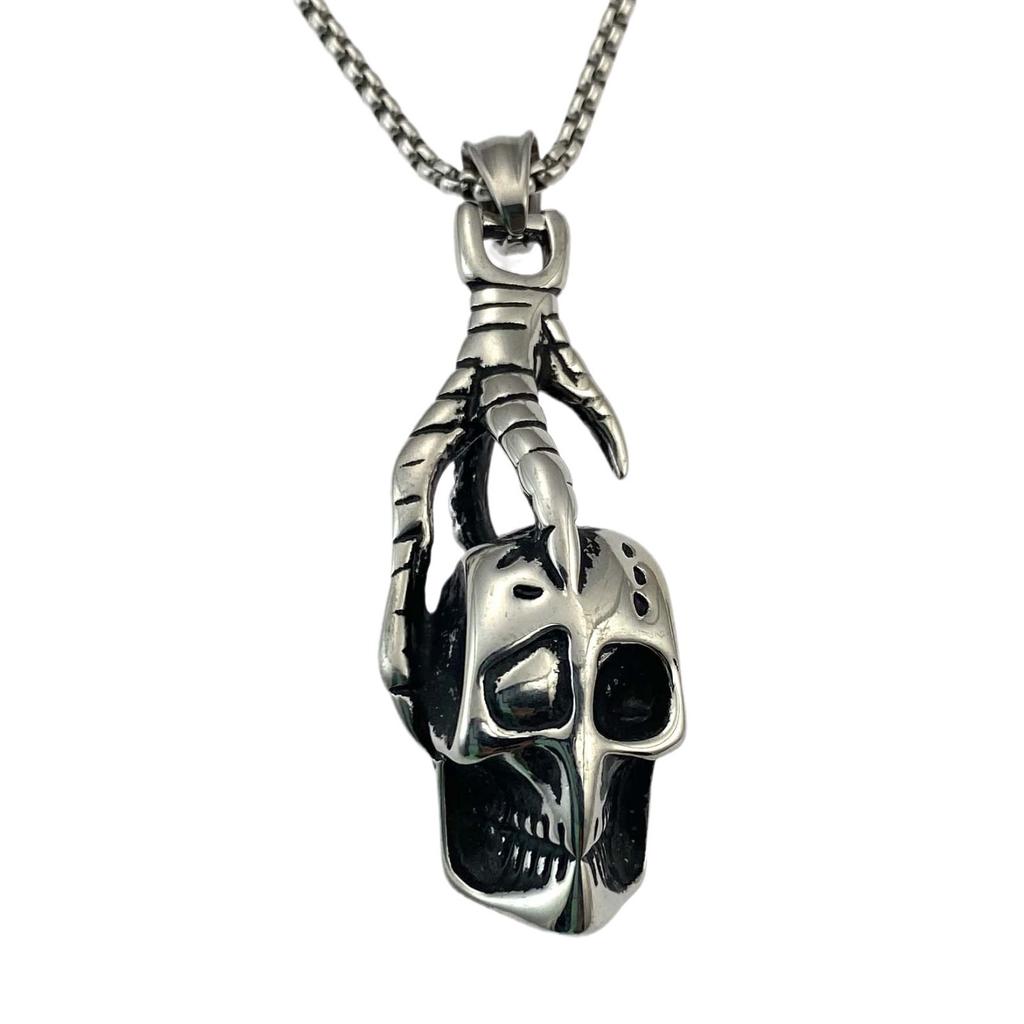 Halloweenowa Osobowość Orli Pazur Czaszka Stal Nierdzewna Wisiorek Hip Hop Wszechstronny Tytanowa Stal Naszyjnik Łańcuch do Swetra