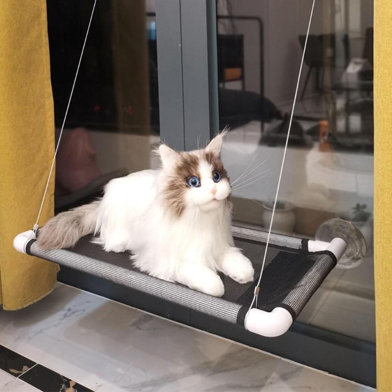 Cat Hammock Window Bed Pet Summer Hammock Bed Home Living Room Suction Cup Wall Hanging Pet Mesh Breathable Hammock
