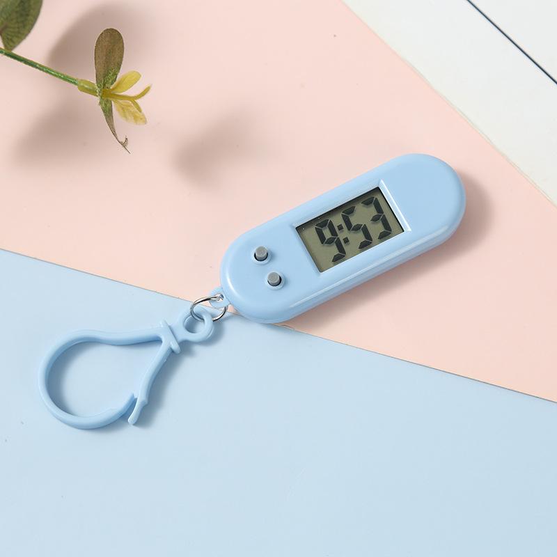 Mini Digital LCD Macaron Clock Keychain - Exquisite Backpack Charm Gift