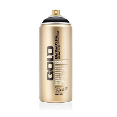 Spray Paint - Montana GOLD - Professional - Black - Silky Finish - Lightfast