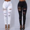 Europäische und Amerikanische zerrissene Skinny Jeans für Damen