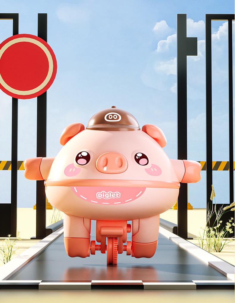 Kids' Balance Pig: Electric Roly-Poly Unicycle & Educational Spinning Top