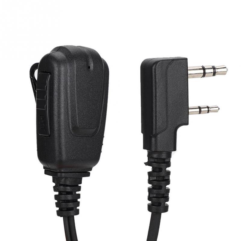 Radio Headphone 2Pin Plug K Head Headset Built-in Line Microphone for Motorola Radio Security Door Supervisor Large PTT Button Walkie Talkie Earphone K-Head Walkie Talkie Headset