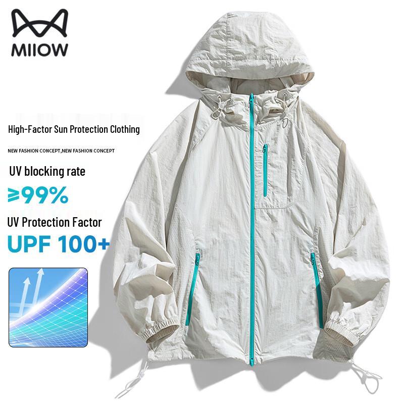 MiiOW Lightweight Breathable Hooded Sun Protection Jacket XL