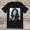 Czarny T-shirt Cardi B z wystawionym językiem Królowa Hip Hopu Rapu Bawełna czesana T-shirt