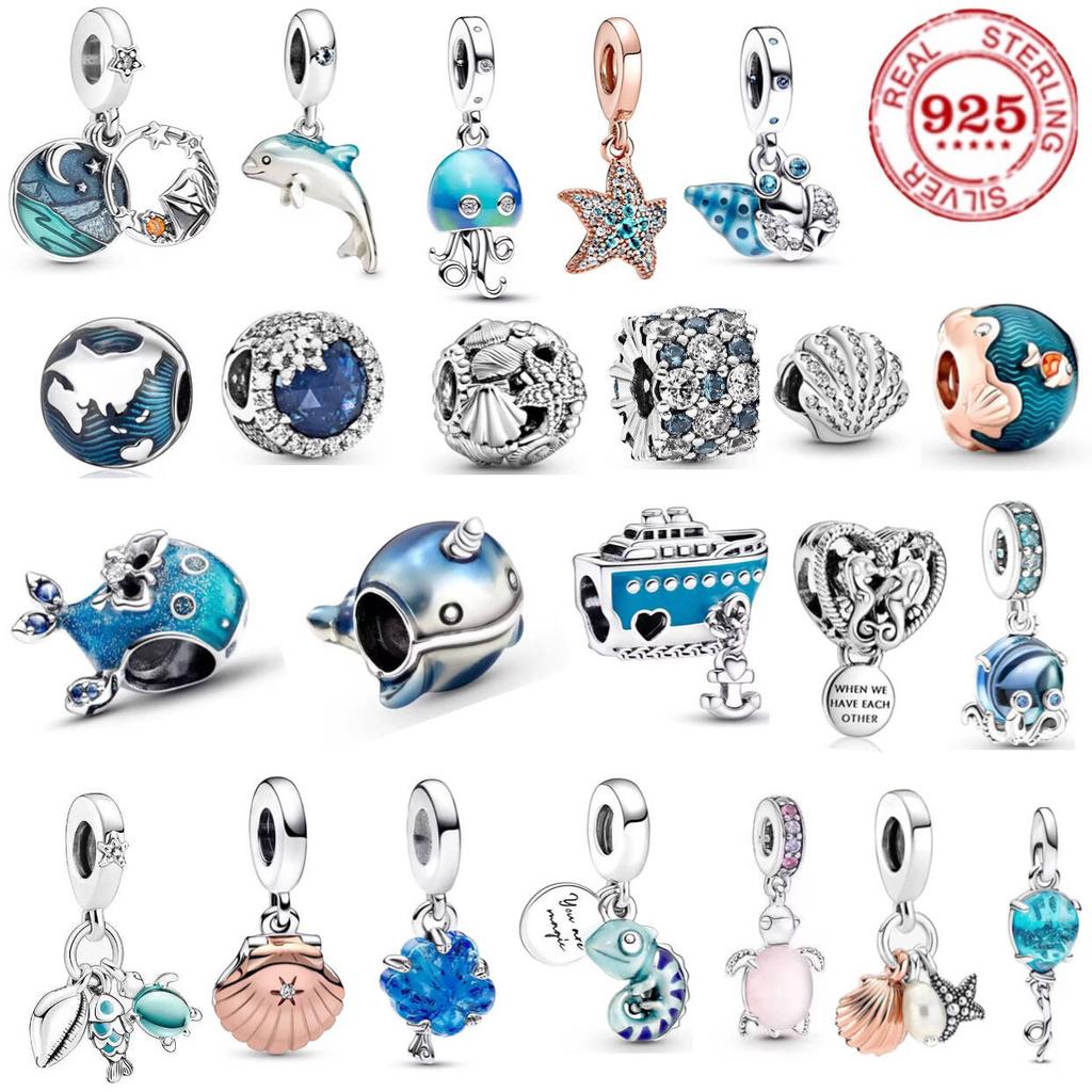 Neue Blaue Ozean Serie 100% Kupfer Delfin Schildkröte Muschel Charmanter Perlen Schmuck Für Einen Erfrischenden Sommer Für Frauen