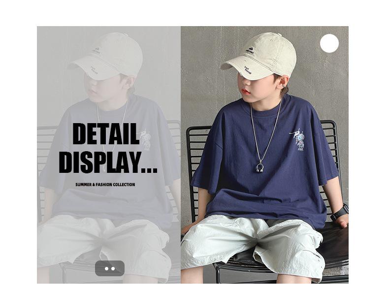 Trendy Boys' Summer Two-Piece Set: Short Sleeve T-Shirt & Casual Sports Shorts