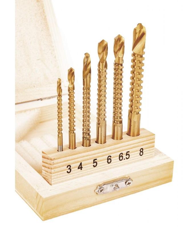 Milling drills 6 pcs. milling cutters 3-8mm KD997