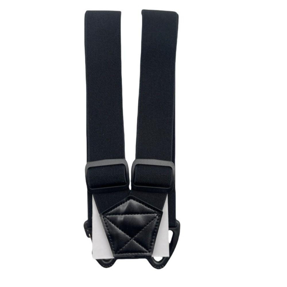 With 3 Gripper Clasps Work Suspenders 3.8cm Wide Elastic Pants Braces  Suit Accessories