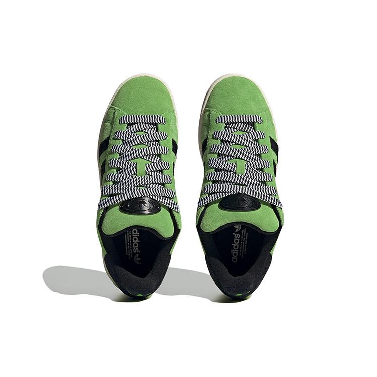 adidas Womens Campus 00s 'Solar Green Black' (women's sizes) Solar Green / Core Black / Skateboard Shoes HQ4409