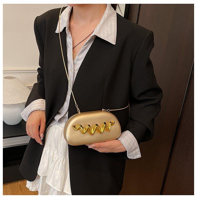 New Unique Design Women's Evening Bag - Cross-Border Euro-American Trend, Clutch Chain Shoulder Crossbody Phone Bag