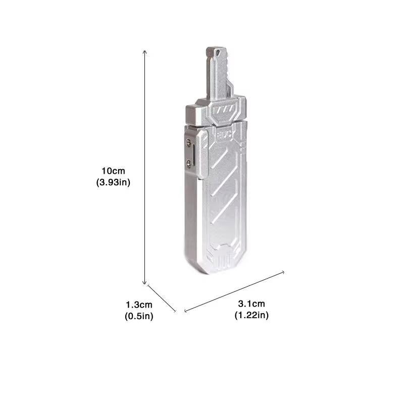 

Splitting Sword EDC Fidget Magnetic Push Card Mechanical Slider Pushing Plate Haptic Sensory Toy Metal Relieve Stress Relief Toy срібний