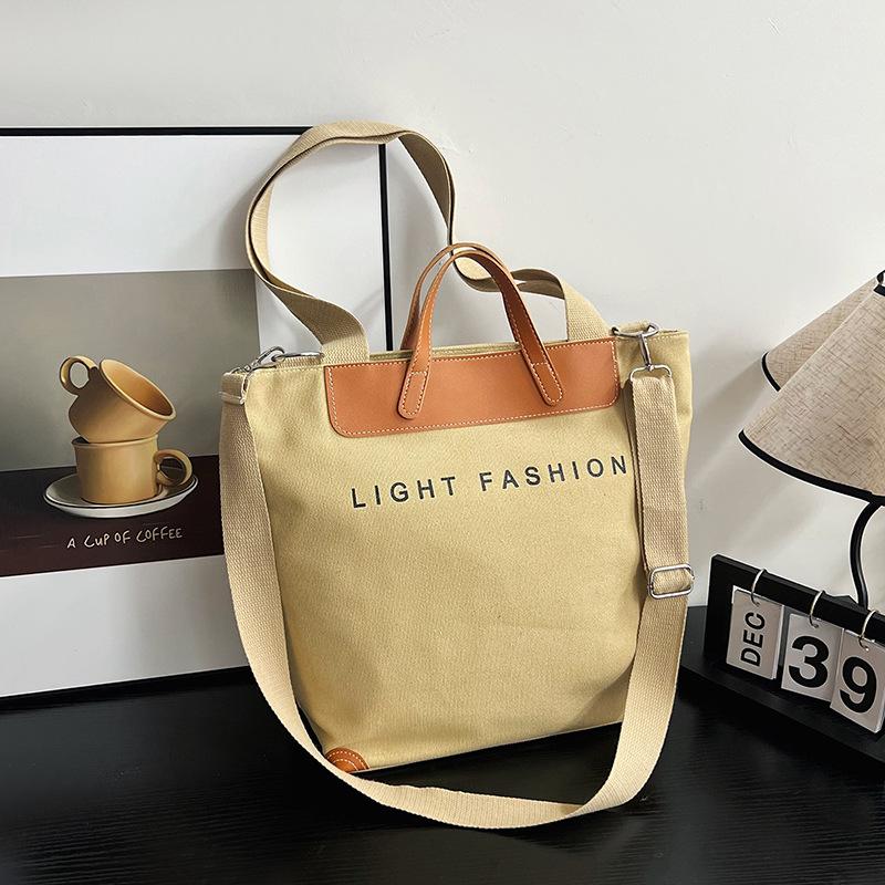 Casual Shopping Bag Simple and Beautiful Retro Large-capacity Canvas Bag New Personalized Shoulder Tote Bag