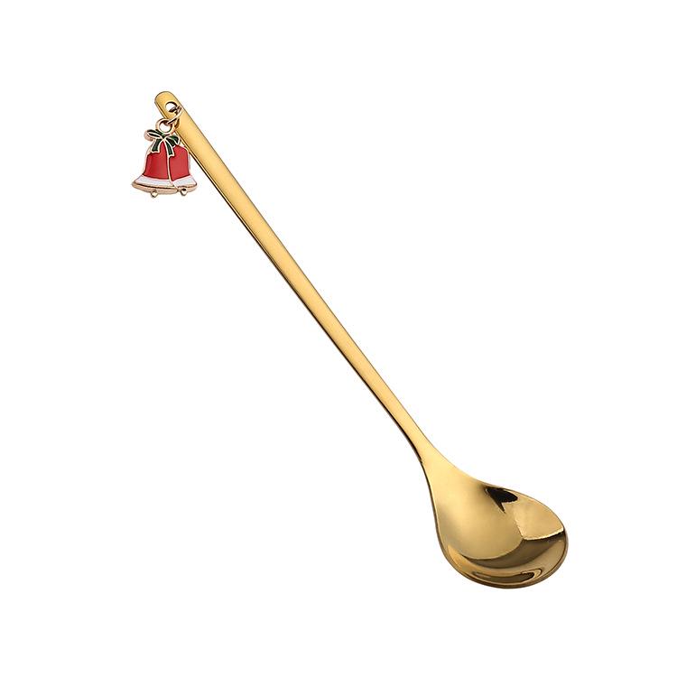 Christmas Stainless Steel Spoon and Fork Gift Set with Cute Pendant