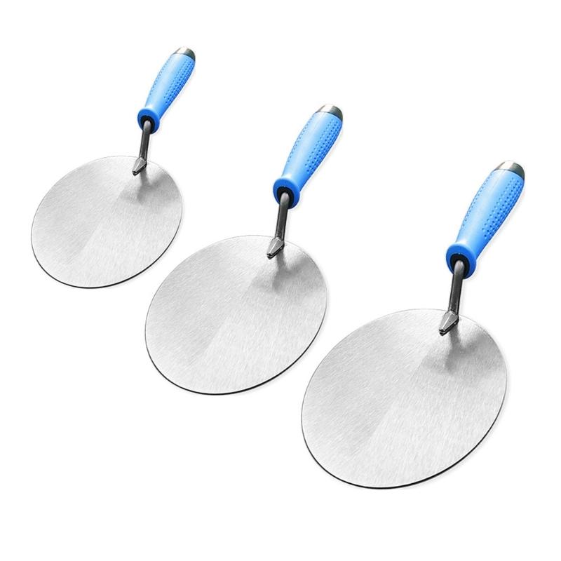 

Pack of 3 Heavy Duty Stainless Steel Masonry Trowels Suitable for Building Construction DIYer Projects Long Lasting Use 1