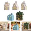 Ceramic Christmas Village House for Holiday Display Farmhouse Xmas Decor