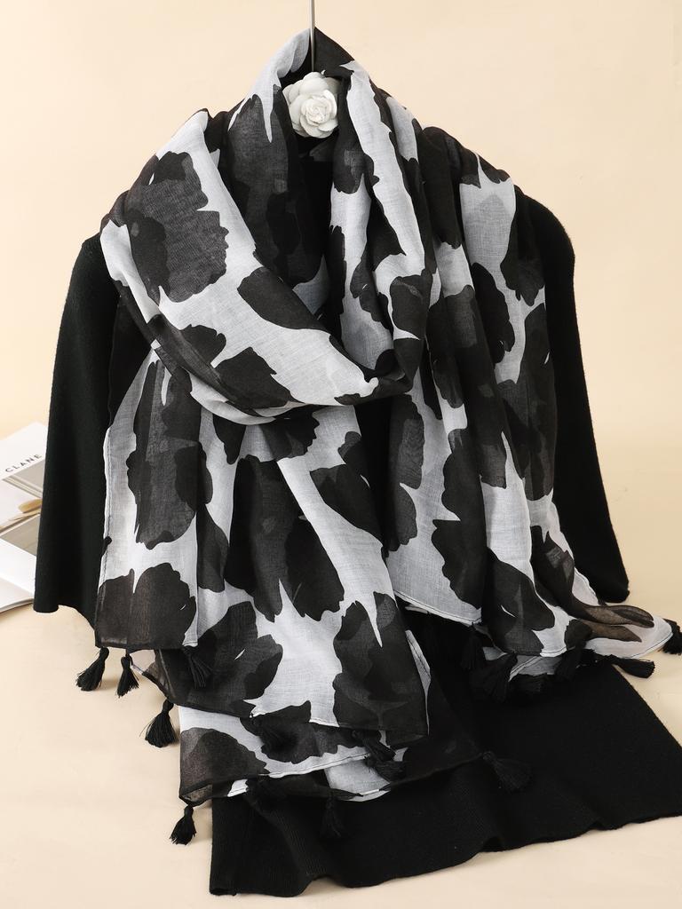 Luxusní značka podzimní zimní dámský šátek plážový šátek bavlněný dámský módní květinový šátek bandana pašmína zábal hidžáb šál