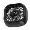 Auto Lüftungshalterung Ventilator Buntes Licht 3 Windgeschwindigkeiten Geräuscharm USB Kühlventilator für Fahrzeuge Schwarz