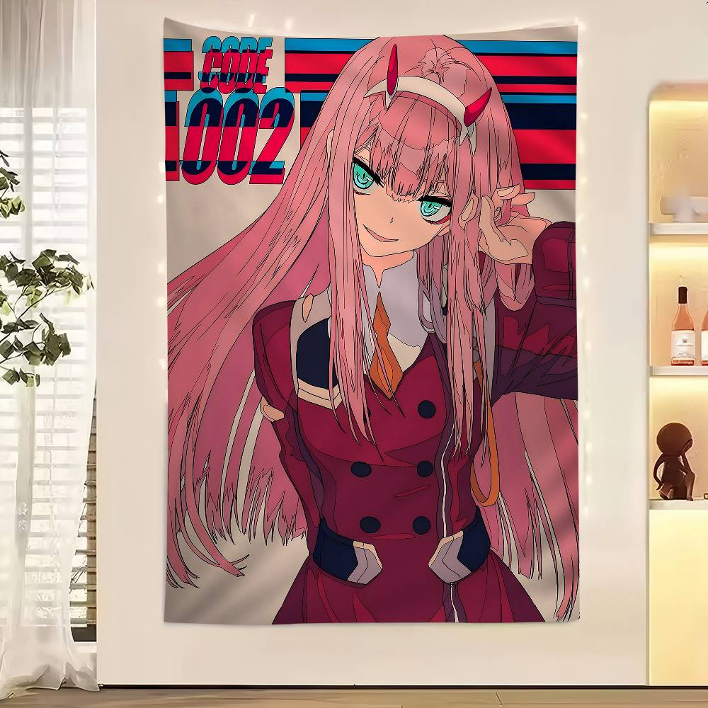 Anime DDarling In The Franxx Cartoon Tapestry Wall Hanging Decoration Household Home Decor