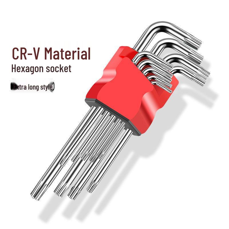 Colored Hex Wrench and Screwdriver Set - 6-Point, Multifunctional Tool with Extended Keys