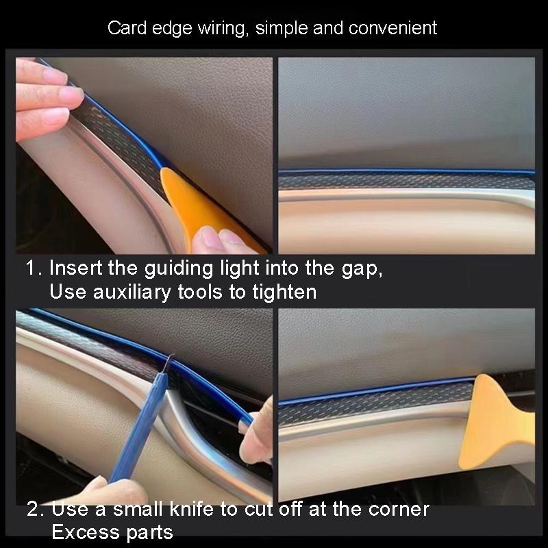 LED Multi-Color Ambient EL Wire Car Door Gap Light Strip