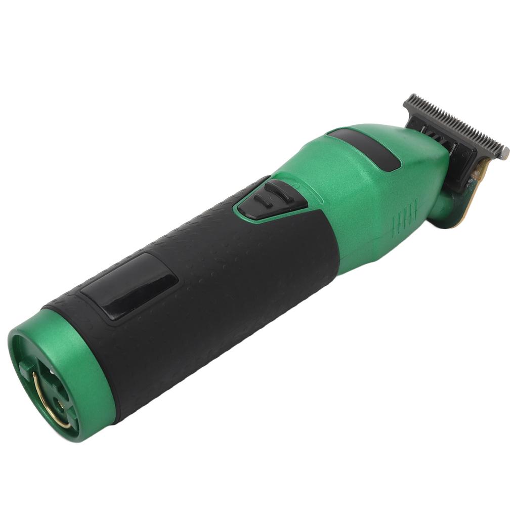 Electric Hair Clipper for Men Cordless Rechargeable LED Display Hair Cutting Trimmer with 4 Guide Comb Green Black