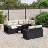 VidaXL Garden Lounge Set with Cushions 11 Pcs, Patio Sofas, Patio Furniture Set, Outdoor Furniture, Black 3274589