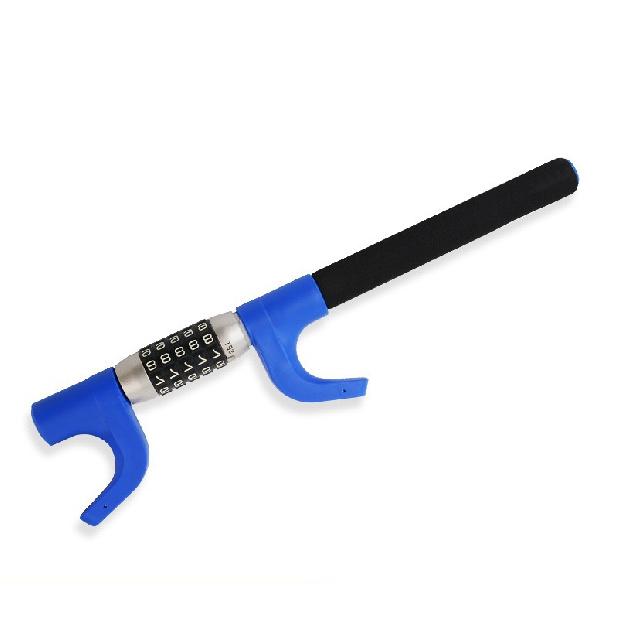 Car Steering Wheel Lock with Combination Code, Telescopic 2-Section Anti-Theft U Lock
